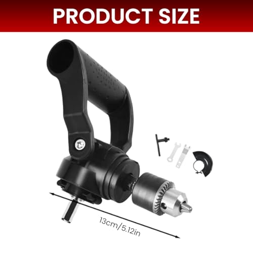 Serplex® Right Angle Drill Attachment for Impact Screwdriver Drill Adapter, Clamping Range of 1.5mm~10mm Corner Drills Converter 90°C Angle Screw Adapter for Power Drills Tool, Impact Screwdriver - Image 2