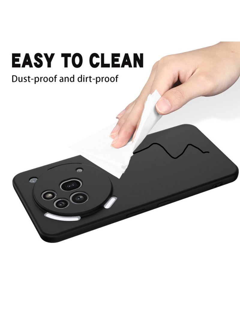 دبليو تيك غطاء حافظة سيليكون سائل بريميوم ناعم من Nothing Phone (3a) Pro 5G 2025 (MCRPSN) - أسود - Image 5