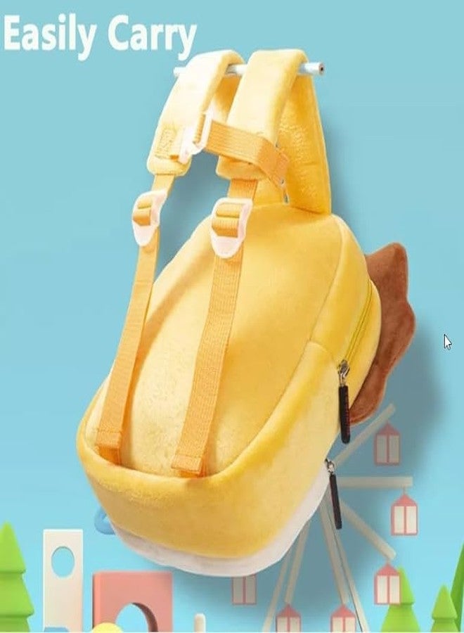 MELVIS حقيبة ظهر ميلفيس للأطفال الصغار | حقيبة سفر صغيرة بتصميم حيوانات كرتونية قطيفة للأطفال من عمر سنة إلى 5 سنوات | حجم صغير (أسد صغير) - Image 3