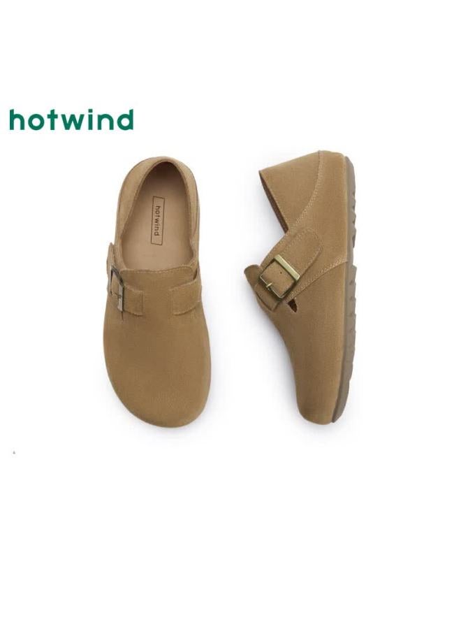 Hotwind Mall Matching Women's Shoes, Commuter Birkenstock Shoes, Spring New Style Versatile Slip-on Lazy Shoes For Women, Soft-soled Slippers - Image 2