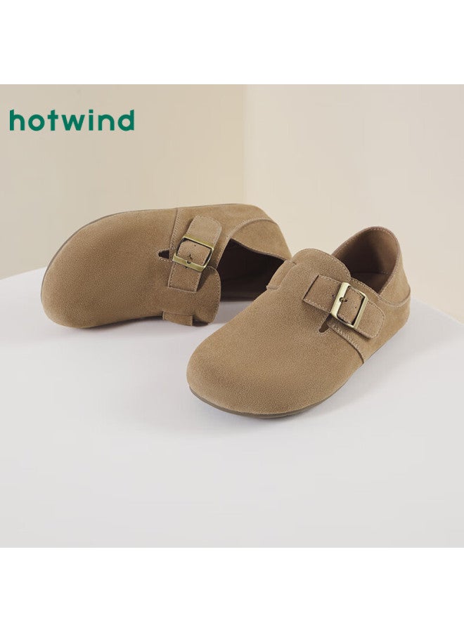 Hotwind Mall Matching Women's Shoes, Commuter Birkenstock Shoes, Spring New Style Versatile Slip-on Lazy Shoes For Women, Soft-soled Slippers - Image 1