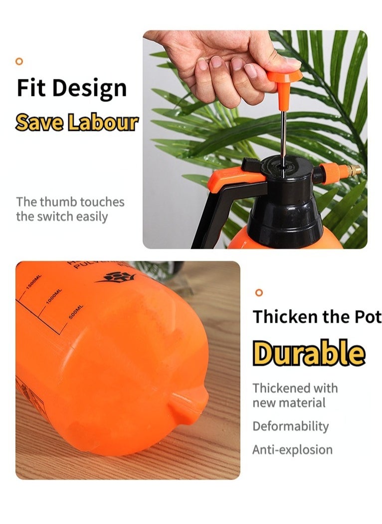 Phoenix - 2L Thickened Large-Capacity Gardening Watering Can for Watering Flowers and Plants, Special Air Pressure Watering Can, Orange. - Image 1