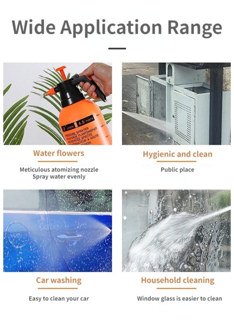 Phoenix - 2L Thickened Large-Capacity Gardening Watering Can for Watering Flowers and Plants, Special Air Pressure Watering Can, Orange. - Image 1