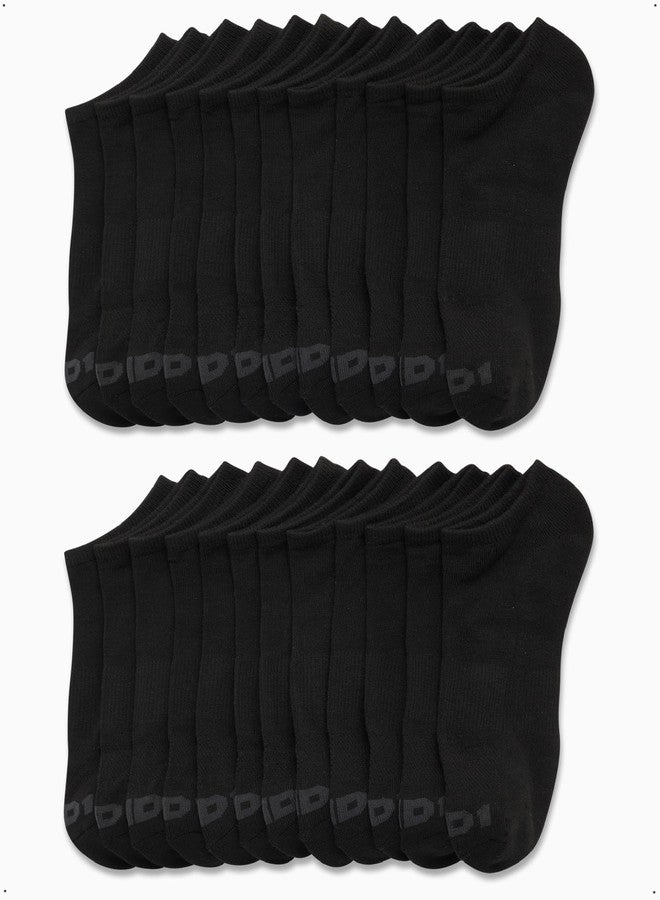 AND1 Men's Socks - Athletic Cushion Low Cut Socks (24 Pack), Size 6-12.5, Black - Image 3
