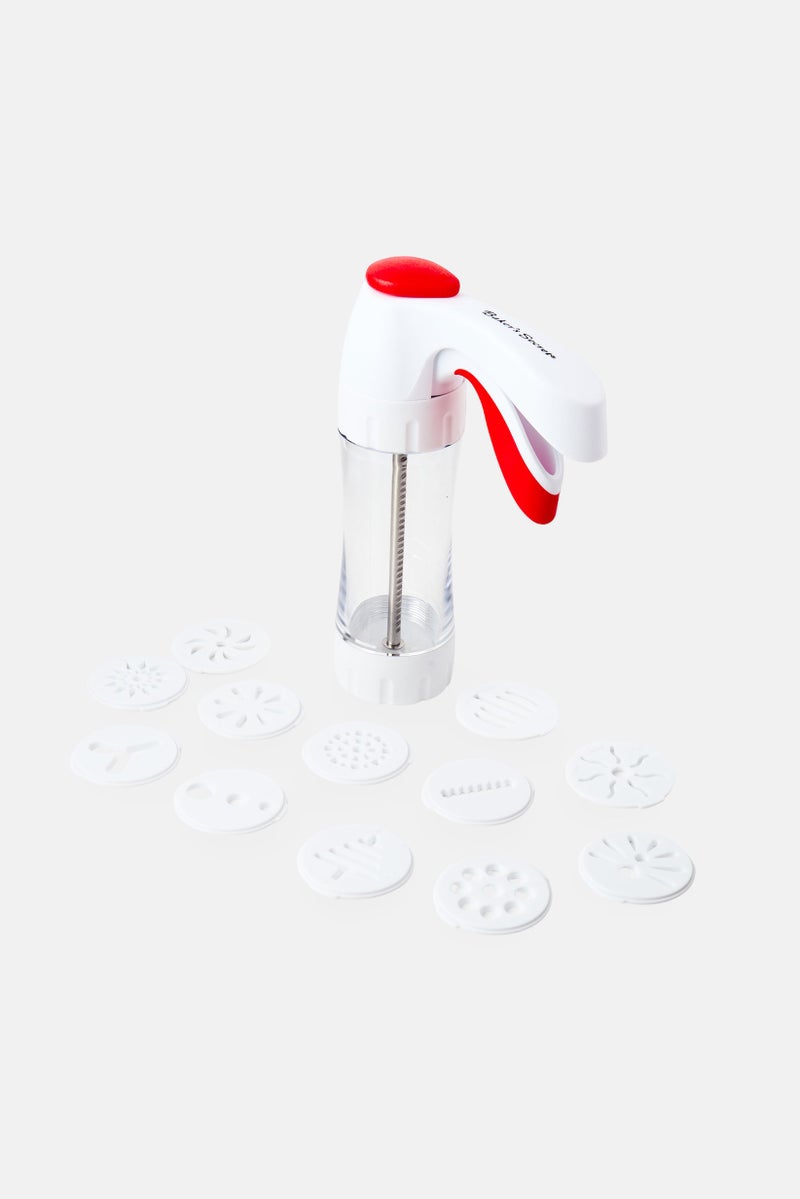 Baker's Secret Glass Decorative Cookie Press, Transparent - Image 2