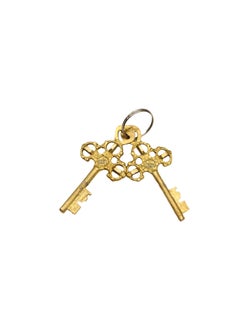 BHAVIKA DECOR BHAVIKA DECOR Brass Padlock Antique Design Door Lock Functional Handcrafted Lock with Keys FishGold  - Image 3