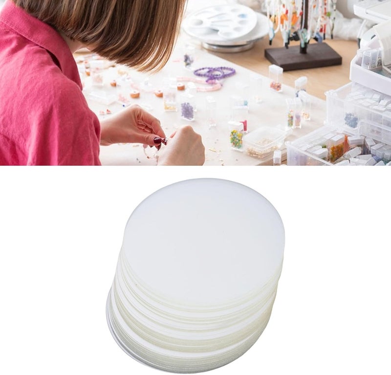 GOWENIC 500Pcs Clear PVC Plastic Circle Film for Badge Pin Fridge Magnet Lamination, Transparent Round Button Protector - Image 2