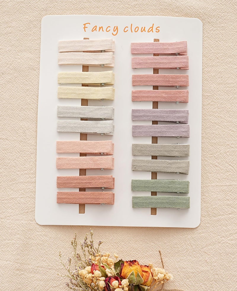 Fancy Clouds Hair Clips for Girls Women,Assorted 20Pcs 2" Solid Colors Hair Accessories for All Age Girls Toddler Kids,Fully Lined Alligator Clips Handmade Barrettes - Image 1