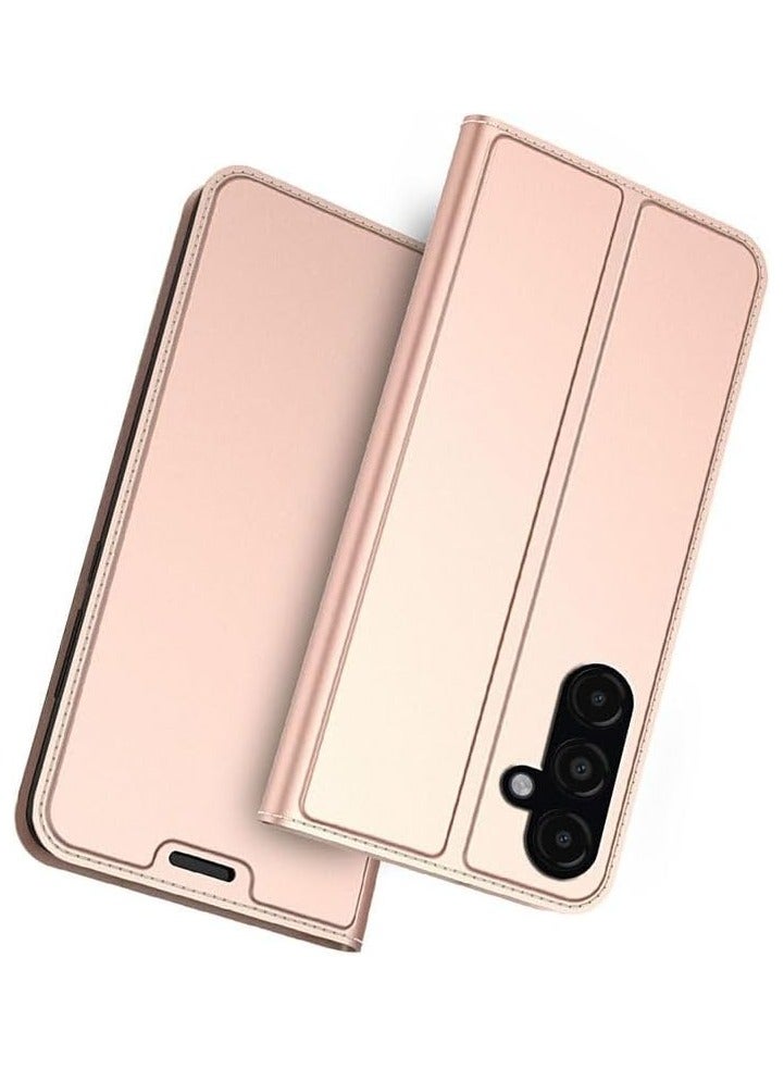 حافظة جلدية لهاتف سامسونج جالاكسي S25 و S25 بلس و S25 ألترا (2024)، حافظة هاتف مغناطيسية مضادة للسقوط مع فتحة بطاقة ووظيفة حاملة، غلاف واقٍ فائق النحافة ومقاوم للصدمات - Image 1