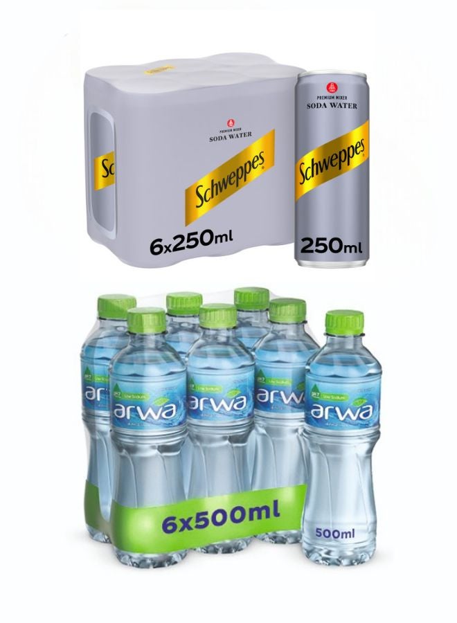Soda Can +Arwa Water Pet Bottle