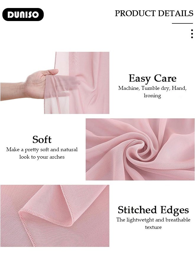 DUNISO Wedding Arch Draping Fabric, Wedding Drapery, Sheer Fabric for Draping, Chiffon Fabric Drapery Sheer Backdrop Curtains, Wedding Table Runner for Wedding Ceremony Party Reception Decorations  - Image 3
