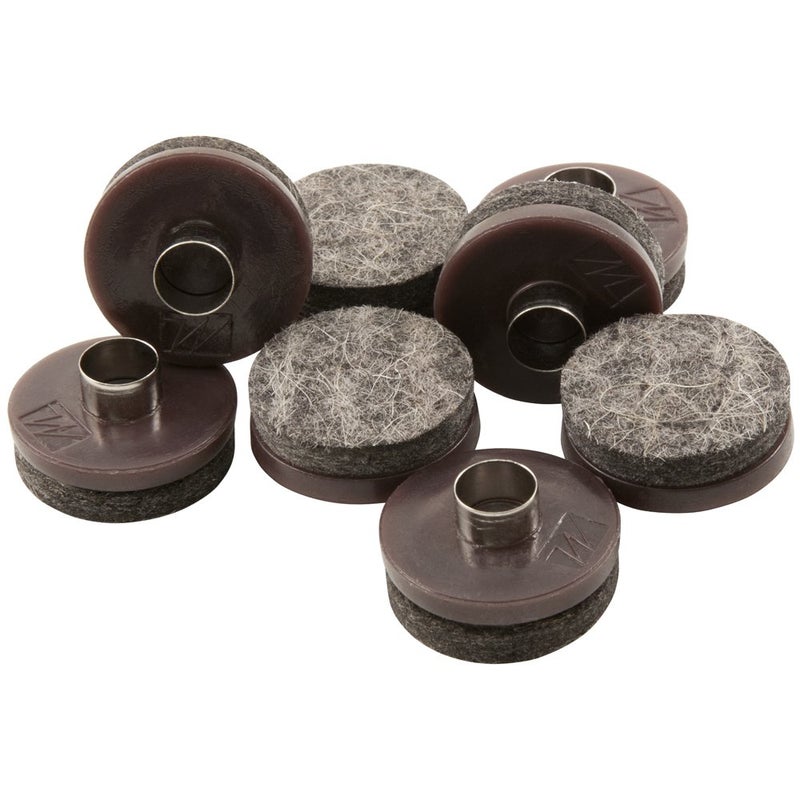 NailOn Heavy Duty Felt Pads for Wood Furniture and Hard Floor Surfaces Protect your Hard Floor Surfaces from Scratches 1 Round Furniture Protectors Walnut Brown 8 Pieces