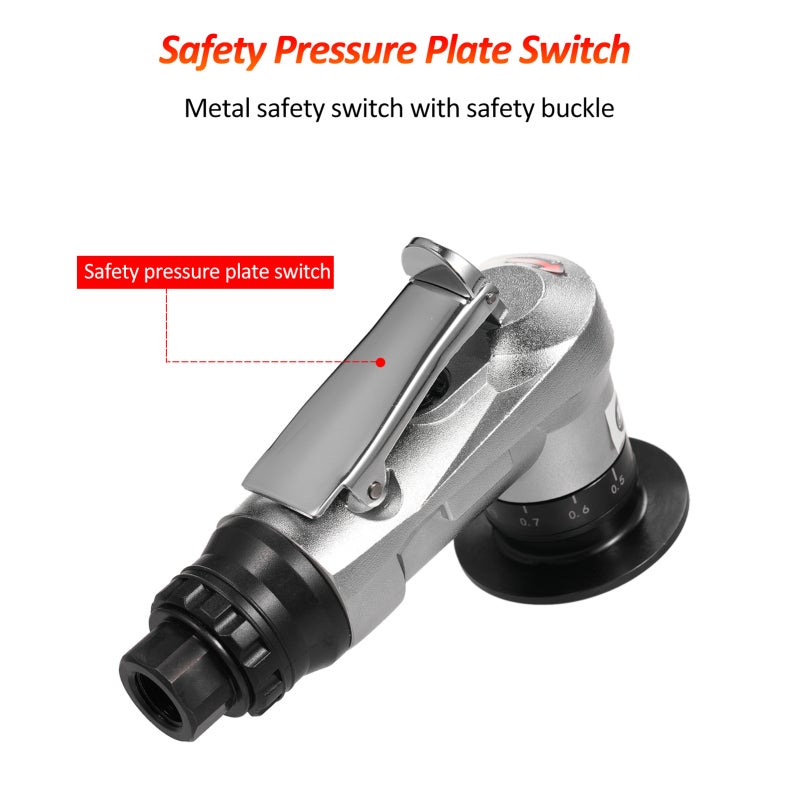Mini Pneumatic Chamfering Machine: Silver Portable Handheld Grinder With 5-Gear Air Regulating Valve, Easy One-Hand Operation, Adjustable 0.1-0.9mm Chamfer Size, Sharp Tungsten Steel Blade - Efficient - Image 3