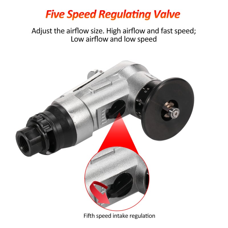 Mini Pneumatic Chamfering Machine: Silver Portable Handheld Grinder With 5-Gear Air Regulating Valve, Easy One-Hand Operation, Adjustable 0.1-0.9mm Chamfer Size, Sharp Tungsten Steel Blade - Efficient - Image 4