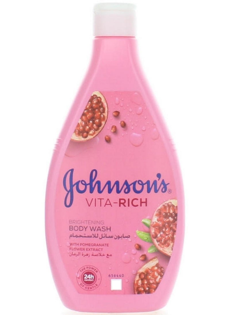 Johnson's Vita-Rich Brightening Body Wash With Pomegranate Flower Extract 400 ML 400ml - Image 1