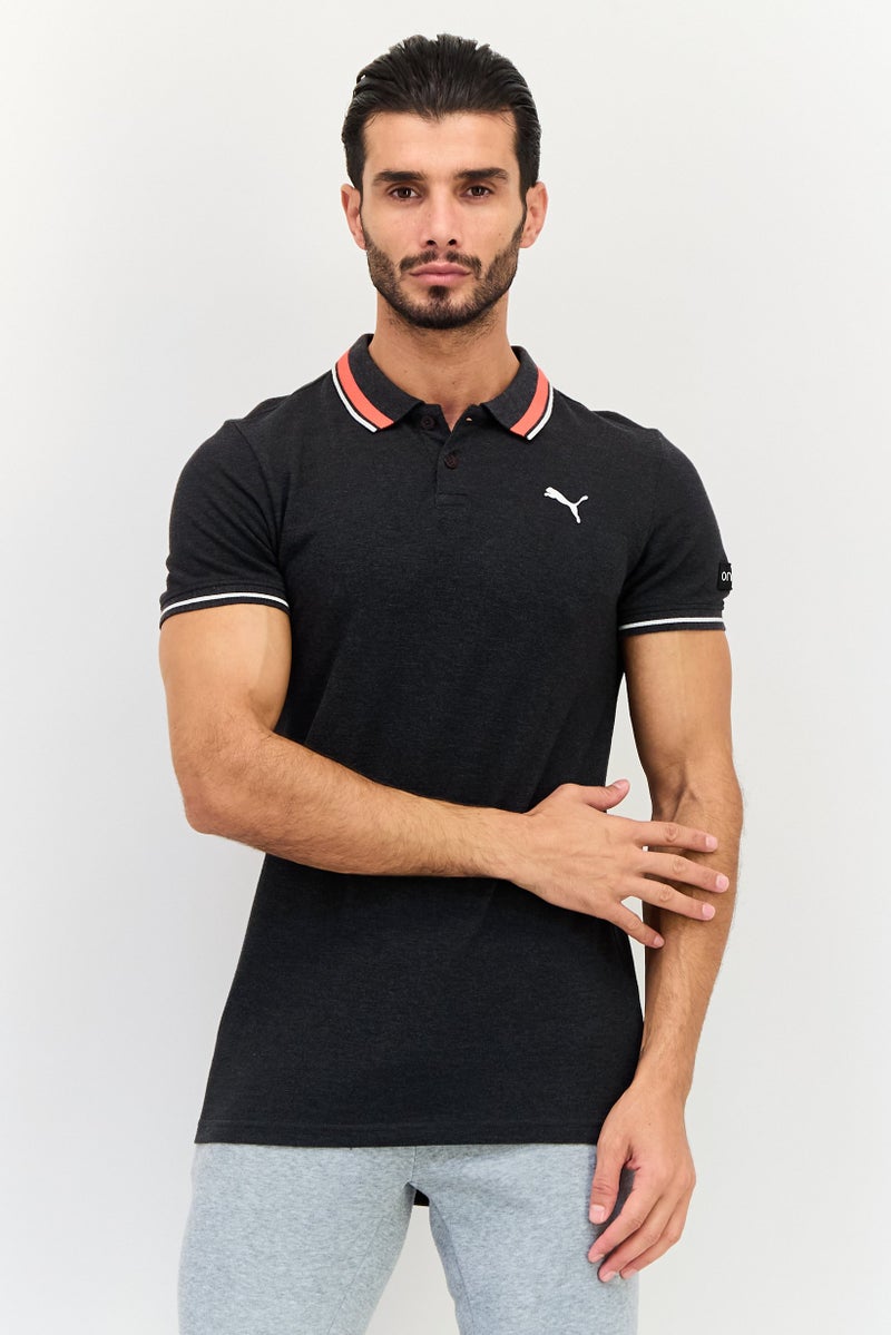 PUMA Men Sportswear Fit Short Sleeve Outdoor Polo Shirt, Grey - Image 1