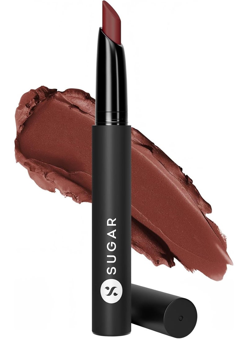 شوجر كوزماتيكس أحمر شفاه SUGAR Cosmetics Matte Attack Transferproof - 05 Tan Halen (بني شوكولاتة)، بني، 2 غرام - Image 5