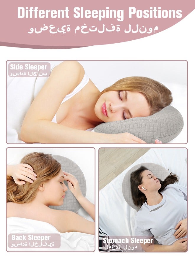 Ear Piercing Pillows for Side Sleeper with Ear Hole CNH Piercing Pillows Support Head Ear Pain Relief Ear Pressure Sore Side Sleeping Ear Guard, Grey  - Image 5