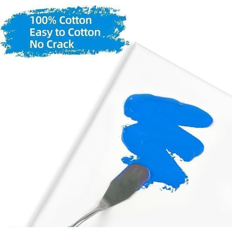 ARS® لوحة قماش بيضاء فارغة 155 × 155 سم 100% قطن للرسم، لوحة قماش كبيرة لصب الأكريليك والطلاء الزيتي، إطار MDF متين، سطح فني احترافي - Image 5