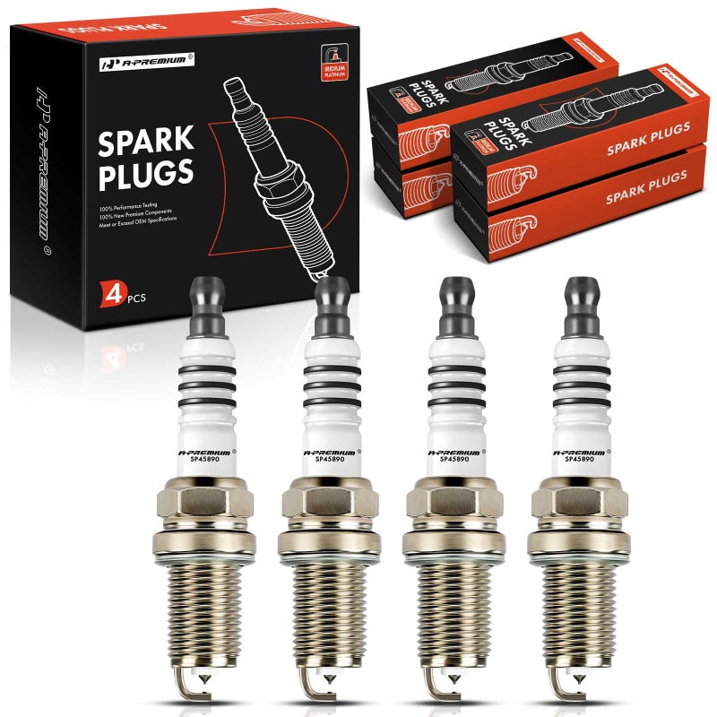APremium Iridium Platinum Spark Plugs Compatible with Toyota Camry RAV4 Corolla Highlander Matrix Scion tC xB Lexus HS250h Mazda Miata Pontiac Vibe Daewoo Lanos Lotus Pack of 4