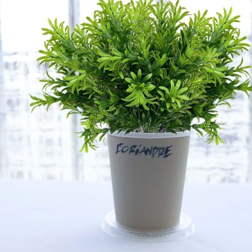 Dekorly Artificial Plants, Plastic Shrubs Faux Flowers Fake Grass Leaves Simulation Greenery Bushes Indoor Outdoor Home Garden Office Yard Verandah Wedding Decoration Planter Filler (Set of 2) - Image 3