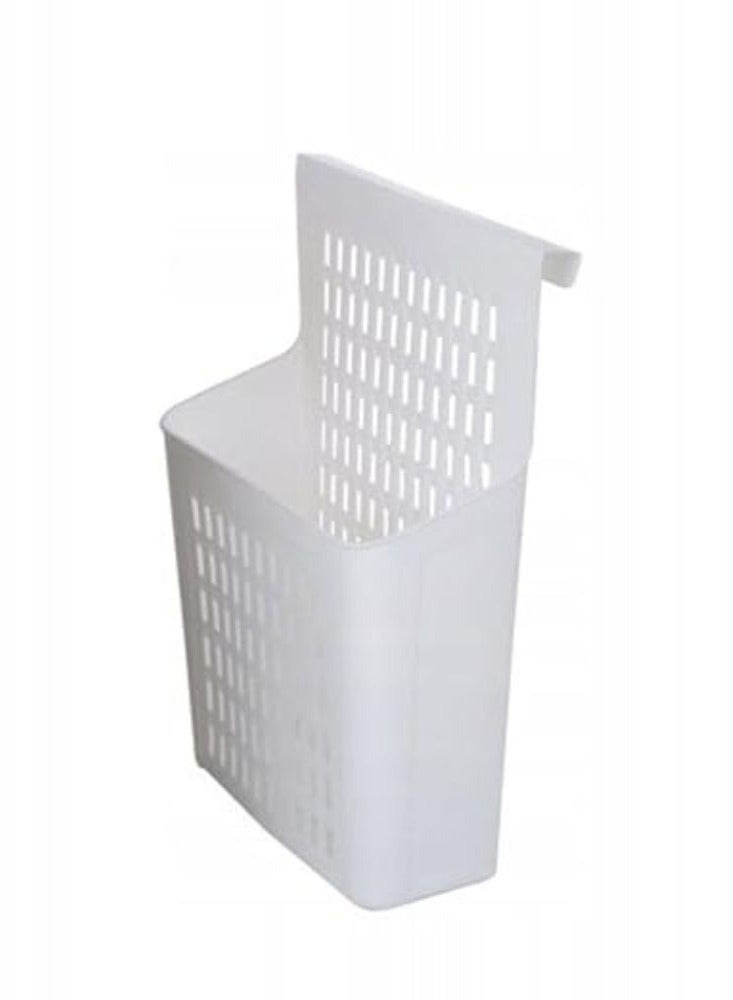 Dunya organizer kitchen over cabinet drawer door hanging under sink trash waste bin box organizer basket wall mounted garbage bin for cupboard door bathroom bedroom office white  - Image 3