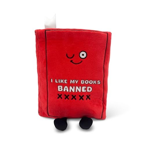 Punchkins Book Plushie I Like My Books BannedGift for Book Lovers Silly Plush Toy for Gifting - Image 1
