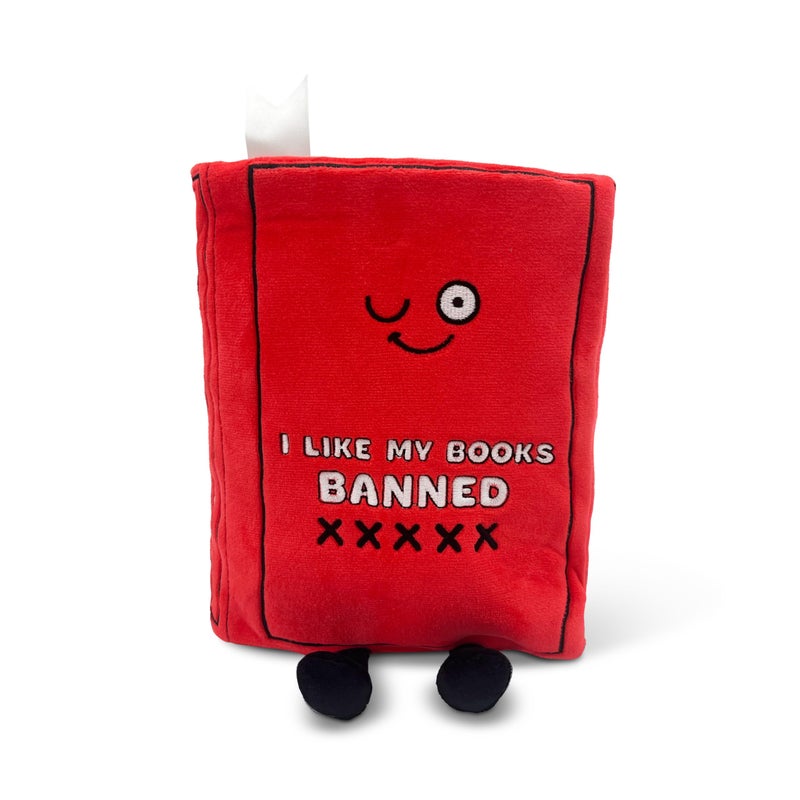 Punchkins Book Plushie I Like My Books BannedGift for Book Lovers Silly Plush Toy for Gifting - Image 3
