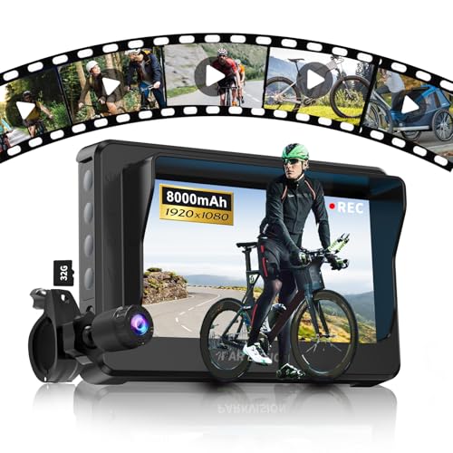 PARKVISION Bicycle Rear View Camera Recorder 43 1080P Monitor 8000mAh BatteryLoop Recording 32GB TF Card Bike FrontBackup Cam for Mountain Ebike Road Bike - Image 1