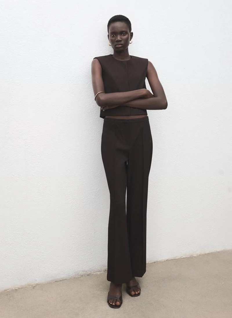 مانجو بلوزة قصيرة من مزيج الصوف