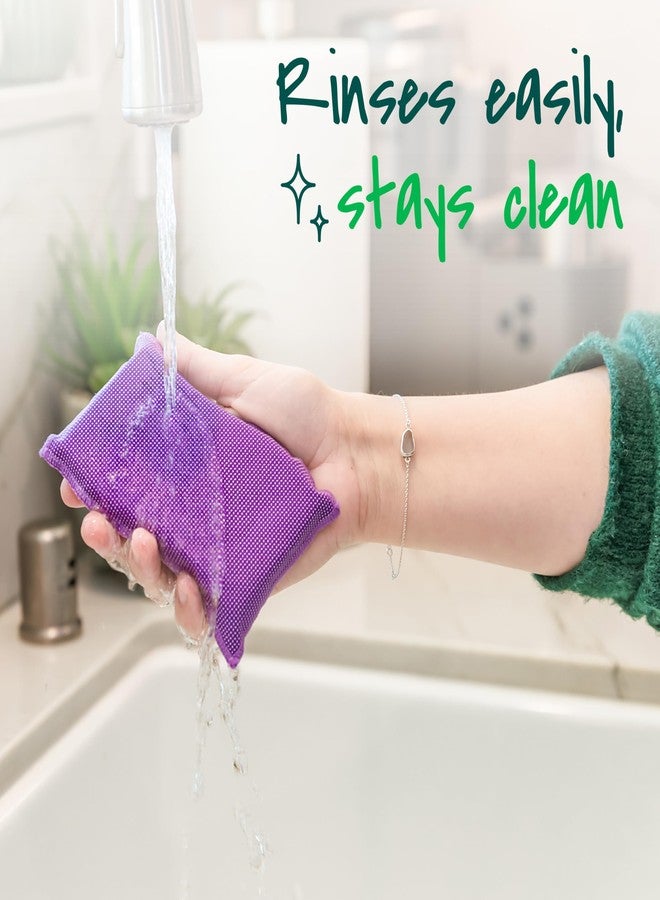 3M Scotch-Brite Dobie Stay Clean Scrubbers, Non-Scratch Dual-Sided Dish Sponges with Absorbent Cloth Side, Odor Resistant Scrubbing Pads for Dishes and Household Cleaning, 8-Pack - Image 4