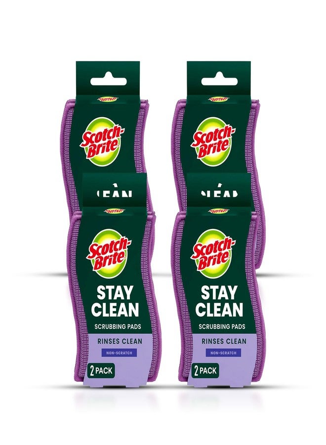 3M Scotch-Brite Dobie Stay Clean Scrubbers, Non-Scratch Dual-Sided Dish Sponges with Absorbent Cloth Side, Odor Resistant Scrubbing Pads for Dishes and Household Cleaning, 8-Pack - Image 1