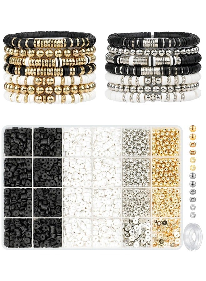 Clay Beads Bracelets for Women, Bracelet Making kit Golden Beads for Jewelry Making, Charms Bracelet Kit DIY Arts and Crafts Birthday Gifts Preppy - Image 1