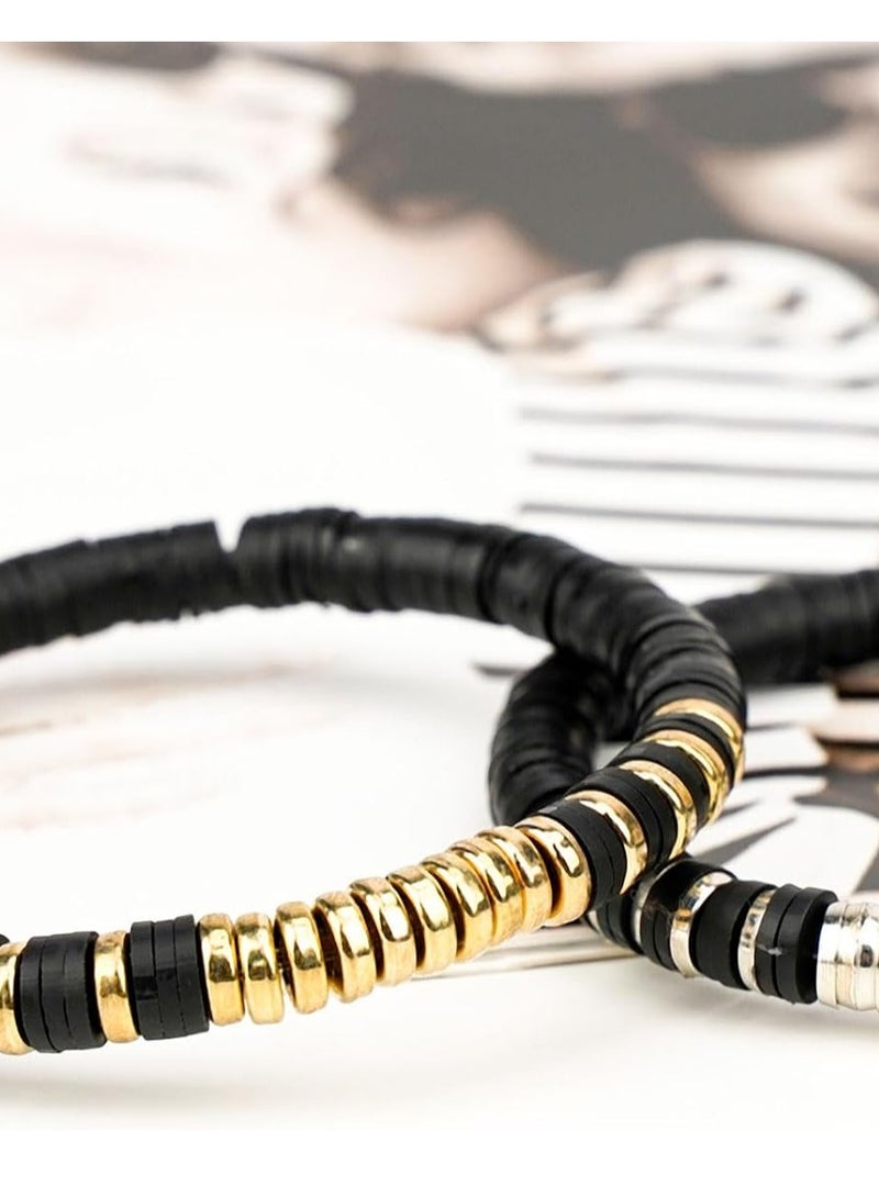 Clay Beads Bracelets for Women, Bracelet Making kit Golden Beads for Jewelry Making, Charms Bracelet Kit DIY Arts and Crafts Birthday Gifts Preppy - Image 5