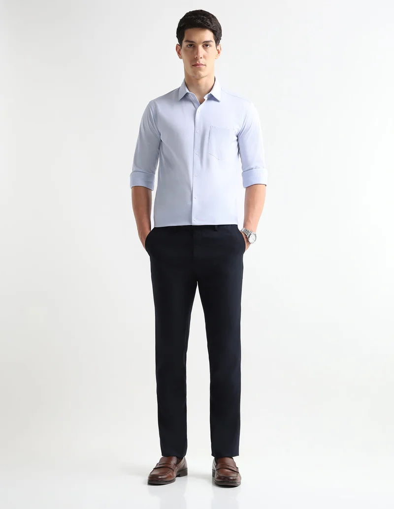 Arrow Light Blue Manhattan Slim Fit Originals Velocity Shirt for Men | Best Price UAE