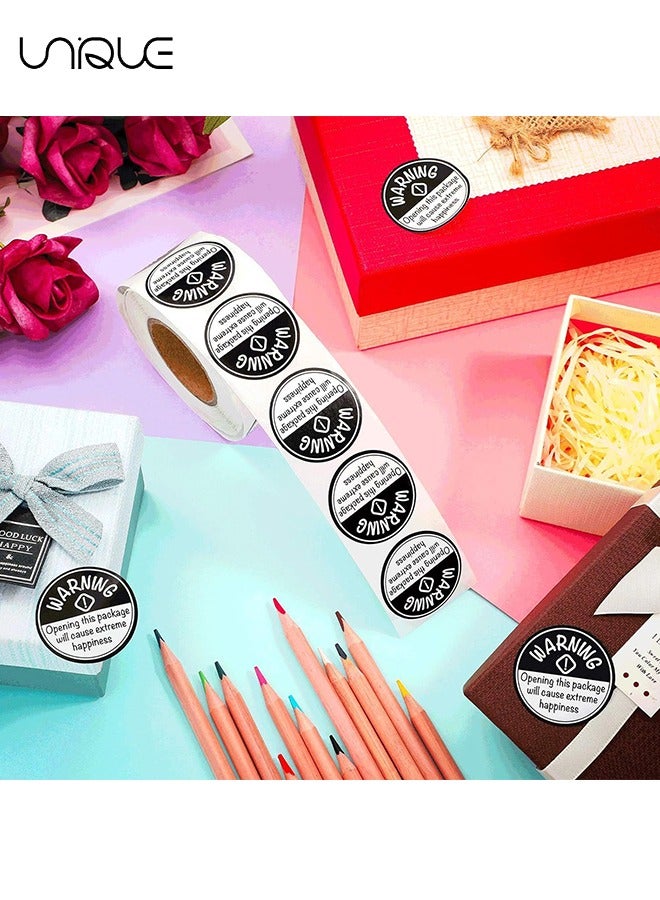 Unique 500 Pieces Extreme Happiness Stickers Labels Round Stickers Self-Adhesive Labels Crafting Tags Arts Decorations for Festival, Business or Personal Use, 1.5 Inch (Black) - Image 5