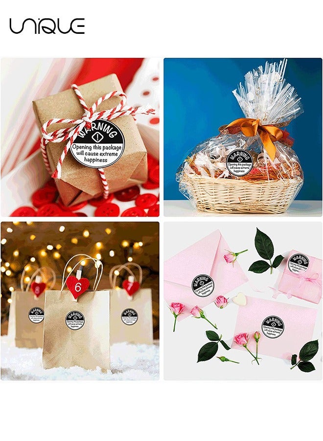 Unique 500 Pieces Extreme Happiness Stickers Labels Round Stickers Self-Adhesive Labels Crafting Tags Arts Decorations for Festival, Business or Personal Use, 1.5 Inch (Black) - Image 4