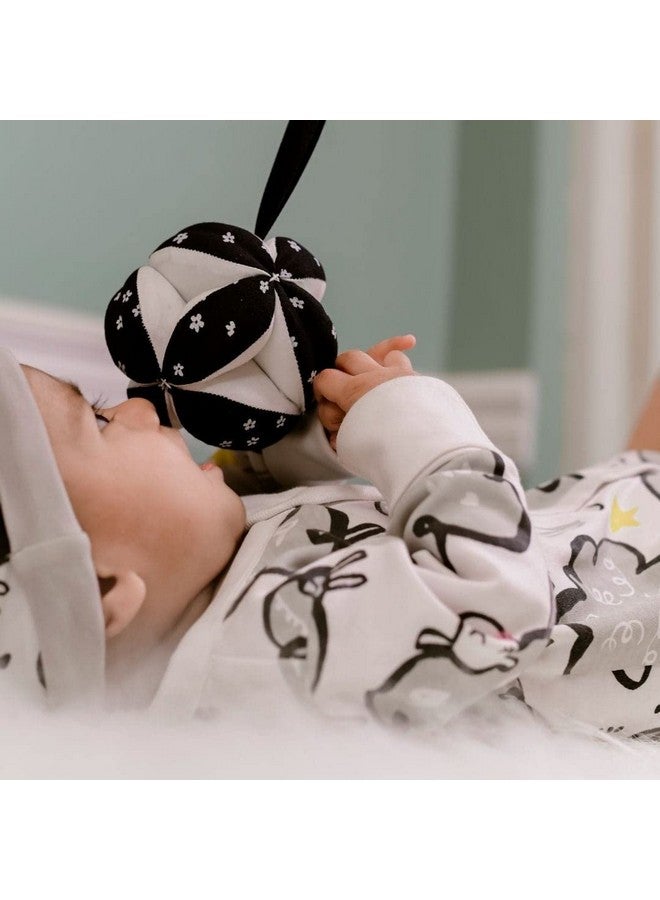 B4BRAIN Newborn Baby Rattle Clutch Ball | Hanging Toy Crib, Stroller, Car Seat | Montessori, Teething Safe | Soft, Black & White | Infant Development | Baby Shower Gift | 0,1,2,3,6 Months to 1 Year - Image 4