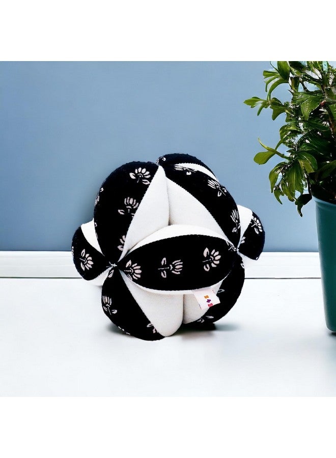 B4BRAIN Newborn Baby Rattle Clutch Ball | Hanging Toy Crib, Stroller, Car Seat | Montessori, Teething Safe | Soft, Black & White | Infant Development | Baby Shower Gift | 0,1,2,3,6 Months to 1 Year - Image 5
