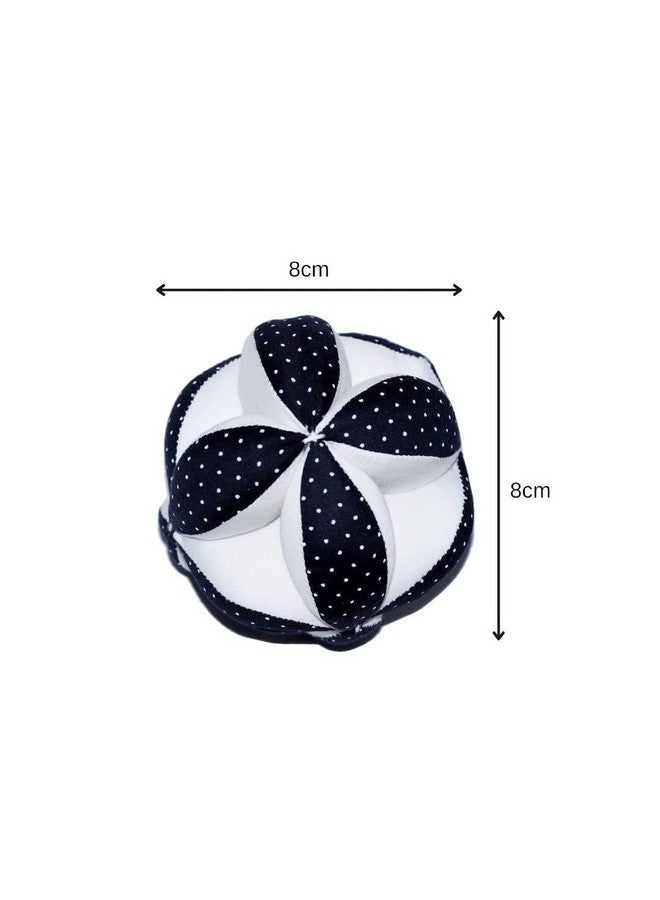 B4BRAIN Newborn Baby Rattle Clutch Ball | Hanging Toy Crib, Stroller, Car Seat | Montessori, Teething Safe | Soft, Black & White | Infant Development | Baby Shower Gift | 0,1,2,3,6 Months to 1 Year - Image 3