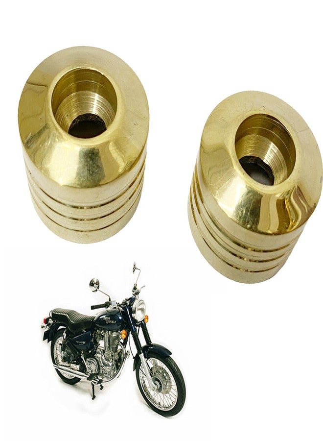 Ozango Bike Antique Desgin Plain Handle Bar Weight Handlebar Weight Pure Brass Golden Suitable for RE Electra Delux - Image 1