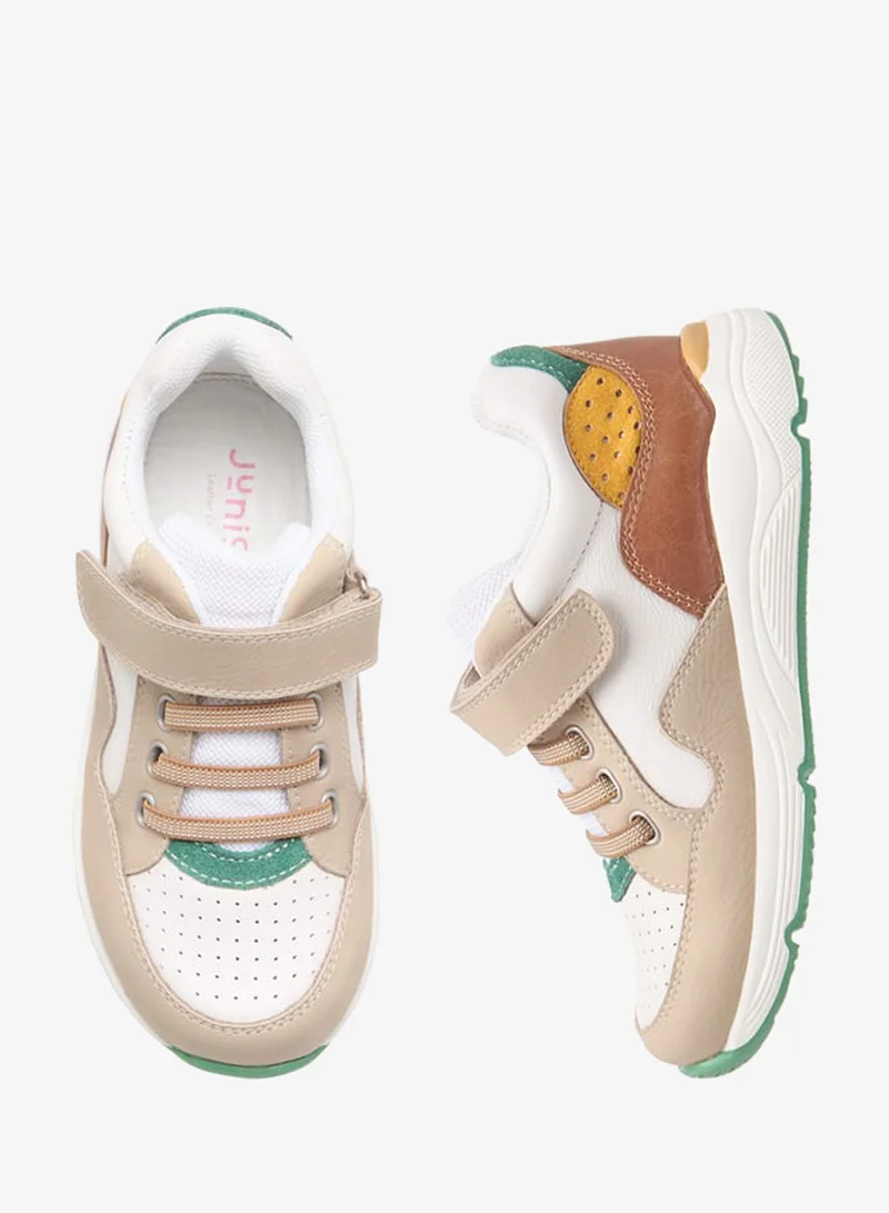 جونيورز سنيكرز أولاد بنعل خارجي بنمط ألواح وإغلاق بشريط لاصق