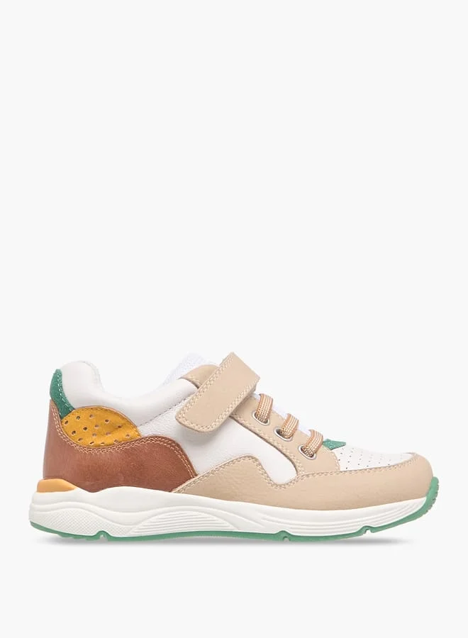 JUNIORS Boys Panelled Sneakers with Hook and Loop Closure