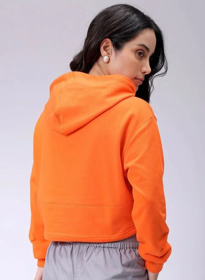 Freehand  Women Regular Fit Solid Hooded Neck Long Sleeve Corset Sweatshirt for Women | Best Price UAE