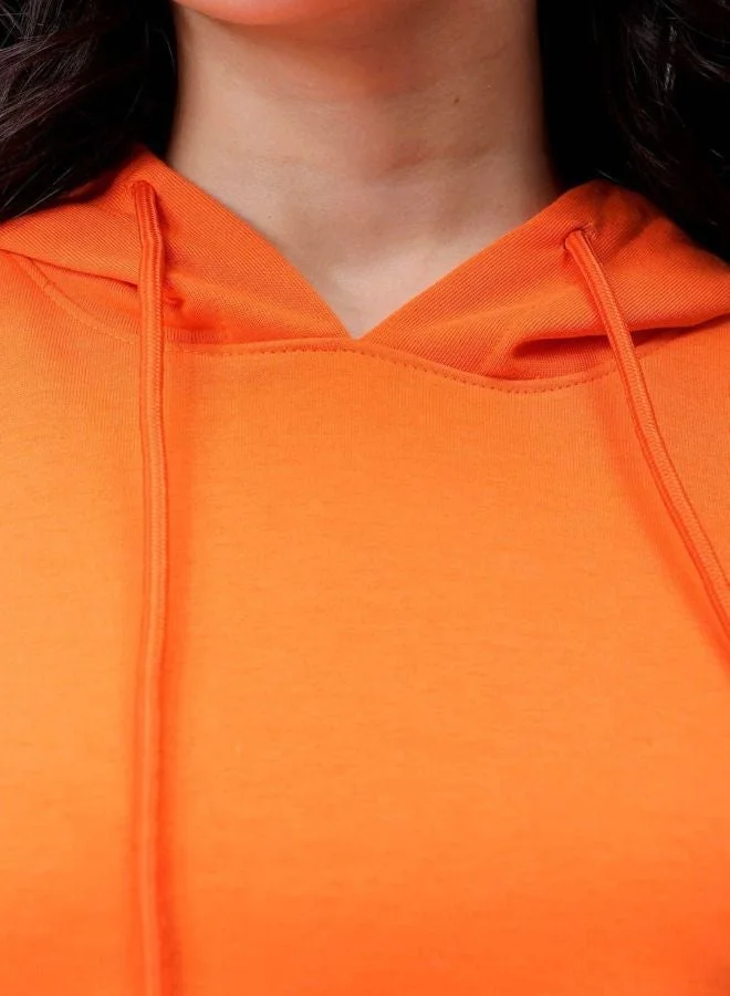 Freehand  Women Regular Fit Solid Hooded Neck Long Sleeve Corset Sweatshirt for Women | Best Price UAE