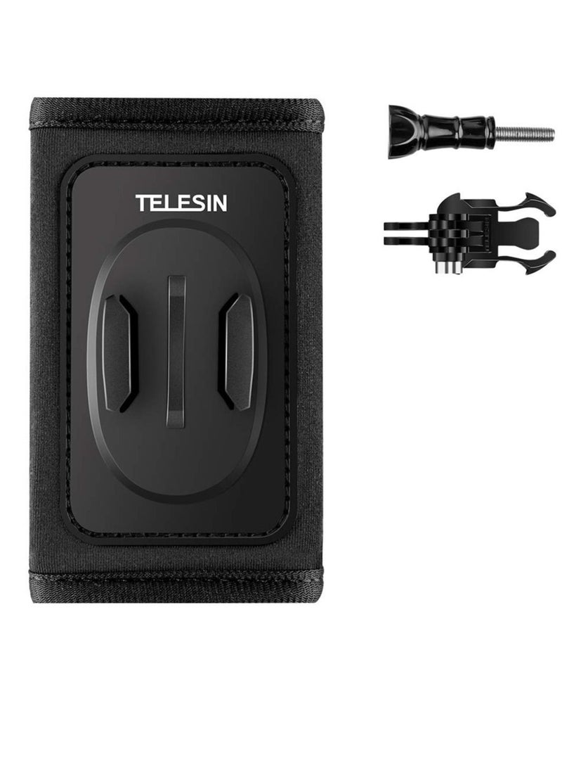 TELESIN - Bag Backpack Shoulder Strap Mount with Adjustable Shoulder Pad and J Hook,Strap Holder Attachment System for GoPro Hero 11 10 9 8 7 6 5,Session,DJI Osmo Action,Insta360 Accessories - Image 1