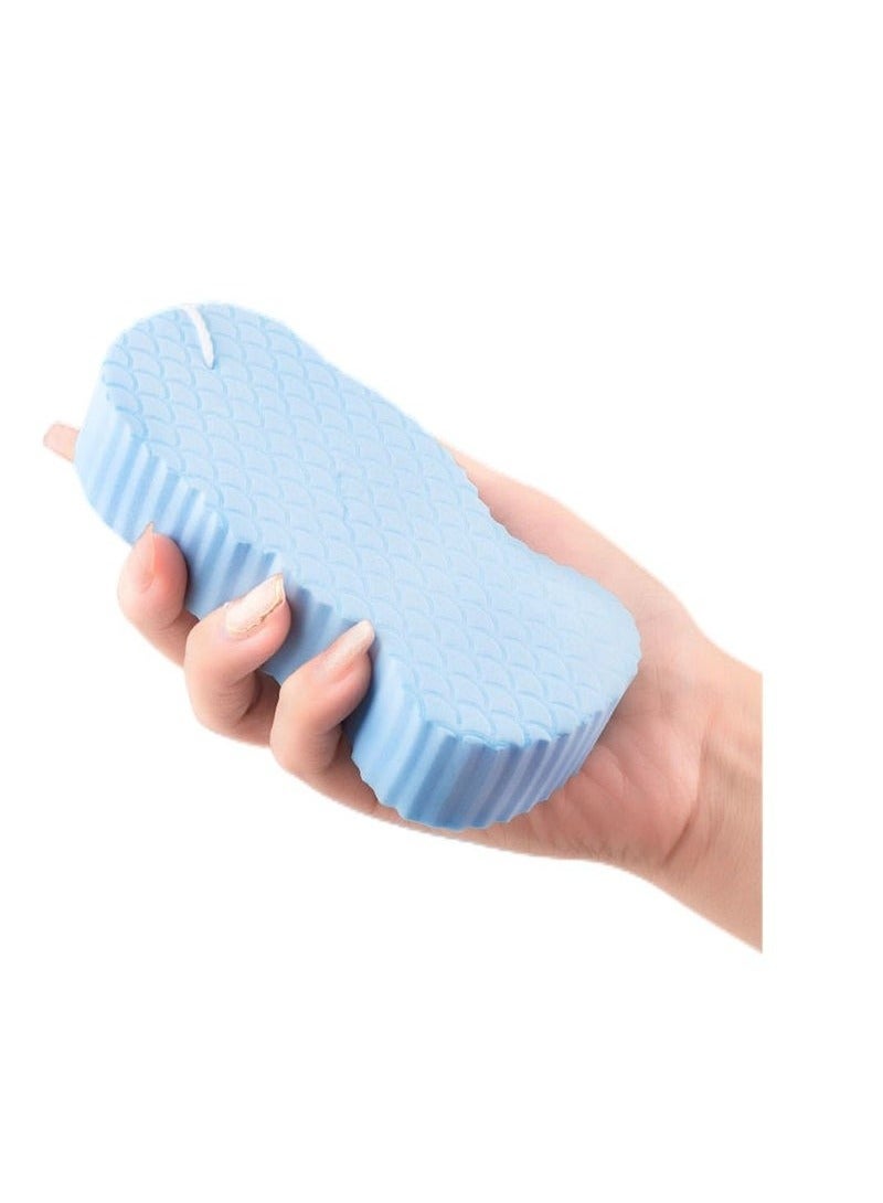 RAQTA 3-Piece Ultra Soft Exfoliating Sponge Shower Brush – Gentle Bath Sponge Set for All Skin Types, Multicolour  - Image 1