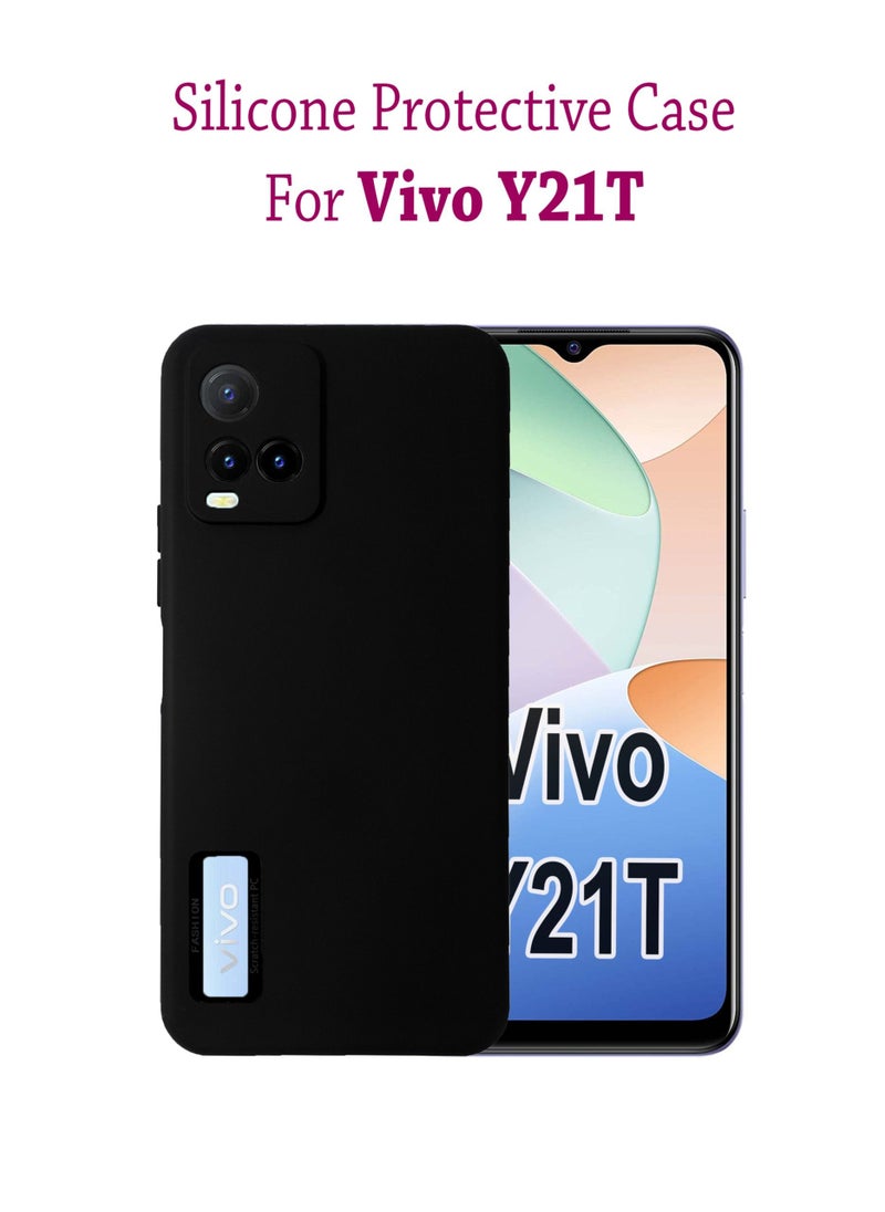 Generic - Silicone Protective Back Case Cover For Vivo Y21t - Black - Image 1