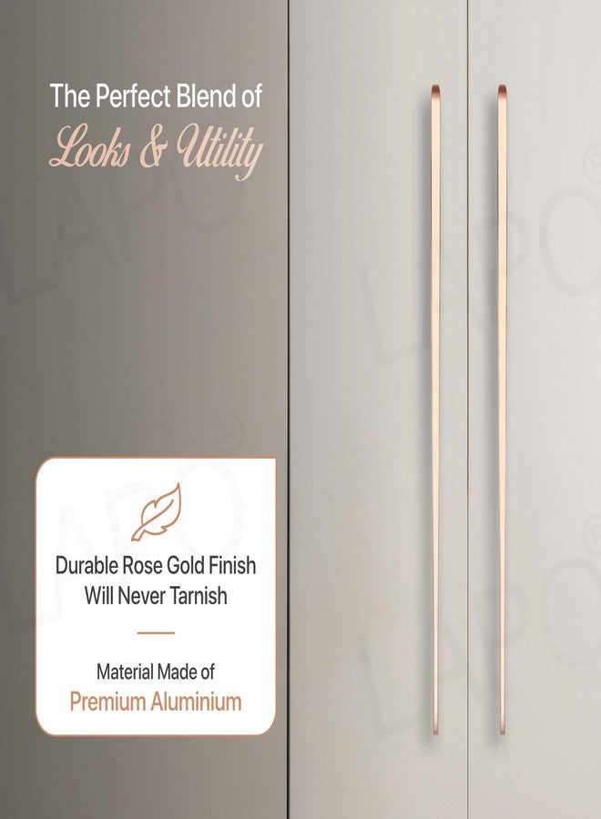 LAPO 36 Inch Drawer Handles for Kitchen, Rosegold Drawer & Window Handles for Almirahs, Cupboard Furniture’s (Pack of 2, Rosegold Finish, 3 Years Warranty) - Image 5