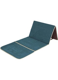 Plynox Simply Muslim Prayer Rug - Foldable Travel Prayer Mat with Back Rest Seat Chair & Carrying Pocket - Luxury Prayer Mat Cushioned & Padded Prayer Rug for Salah - Great Ramadan Or Eid Gift  - Image 1